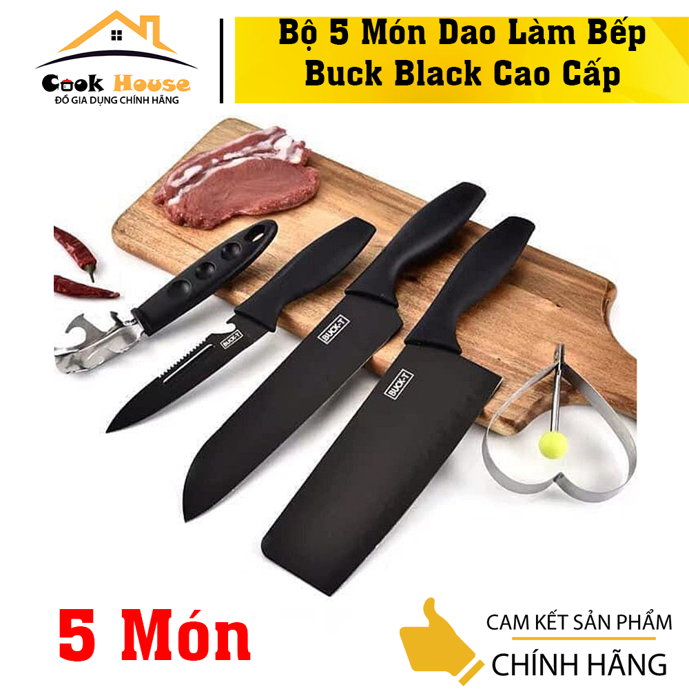 BÁO GIÁ Dao Làm Bếp Siêu Bén | Shopee Lazada Sendo Tiki mới nhất 62 Bộ Dao Làm Bếp 5 Món Đa Năng Màu Đen Cao Cấp, Bộ 5 Dao Bằng Thép Không Gỉ Đa Năng Siêu Bén, Siêu Sắc, Siêu Tiện Lợi Cho Căn Bếp