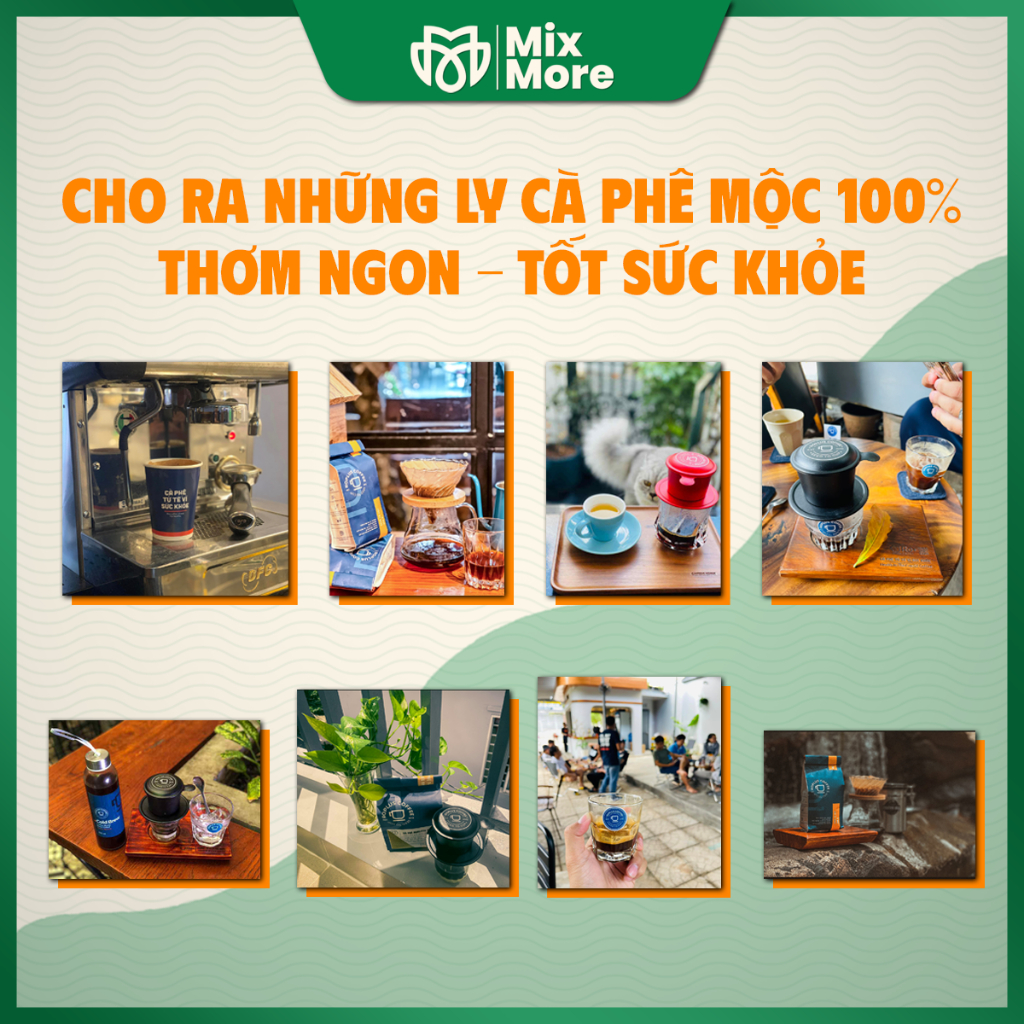 Cà phê Gu Mạnh Roplus Coffee nguyên chất rang mộc, pha phin, pha máy