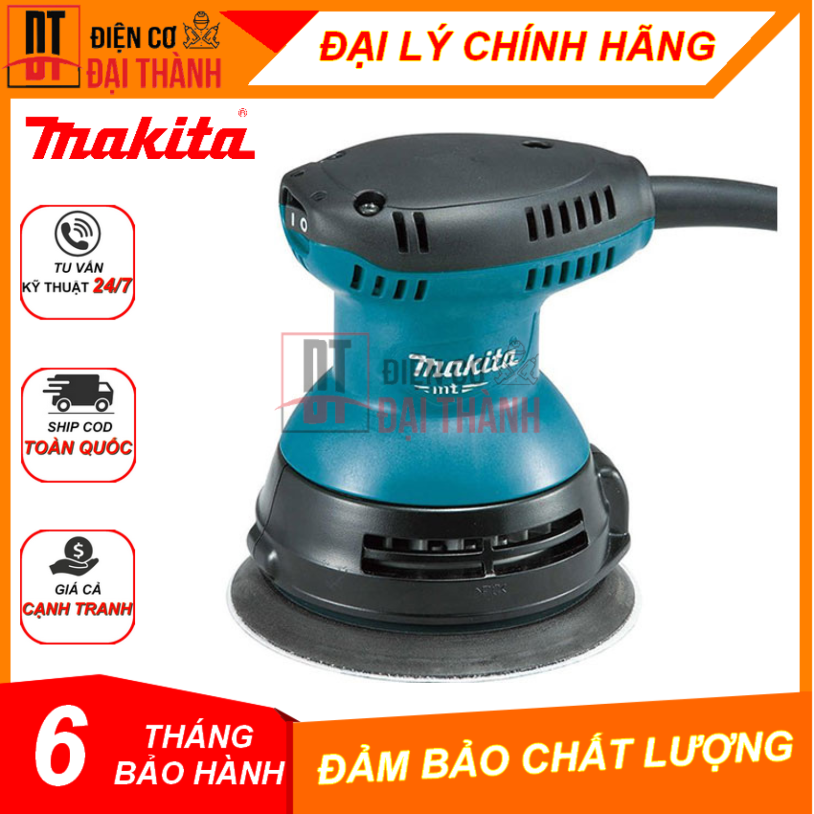 Máy chà nhám tròn 125mm makita m9202b 240w