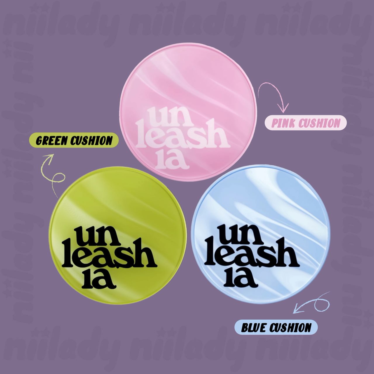 Phấn nước Unleashia Satin Wear Healthy Green Cushion