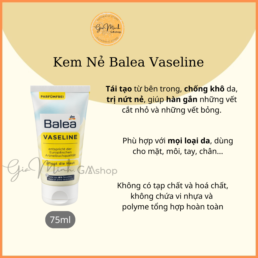 KEM NẺ VASELINE BALEA- Hàng nội địa Đức