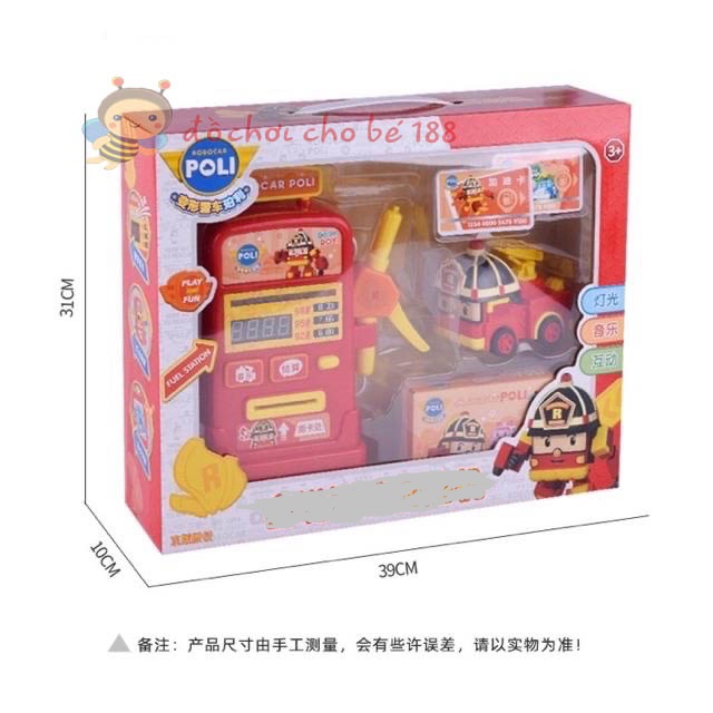 Đồ chơi trạm đổ xăng robo car poli