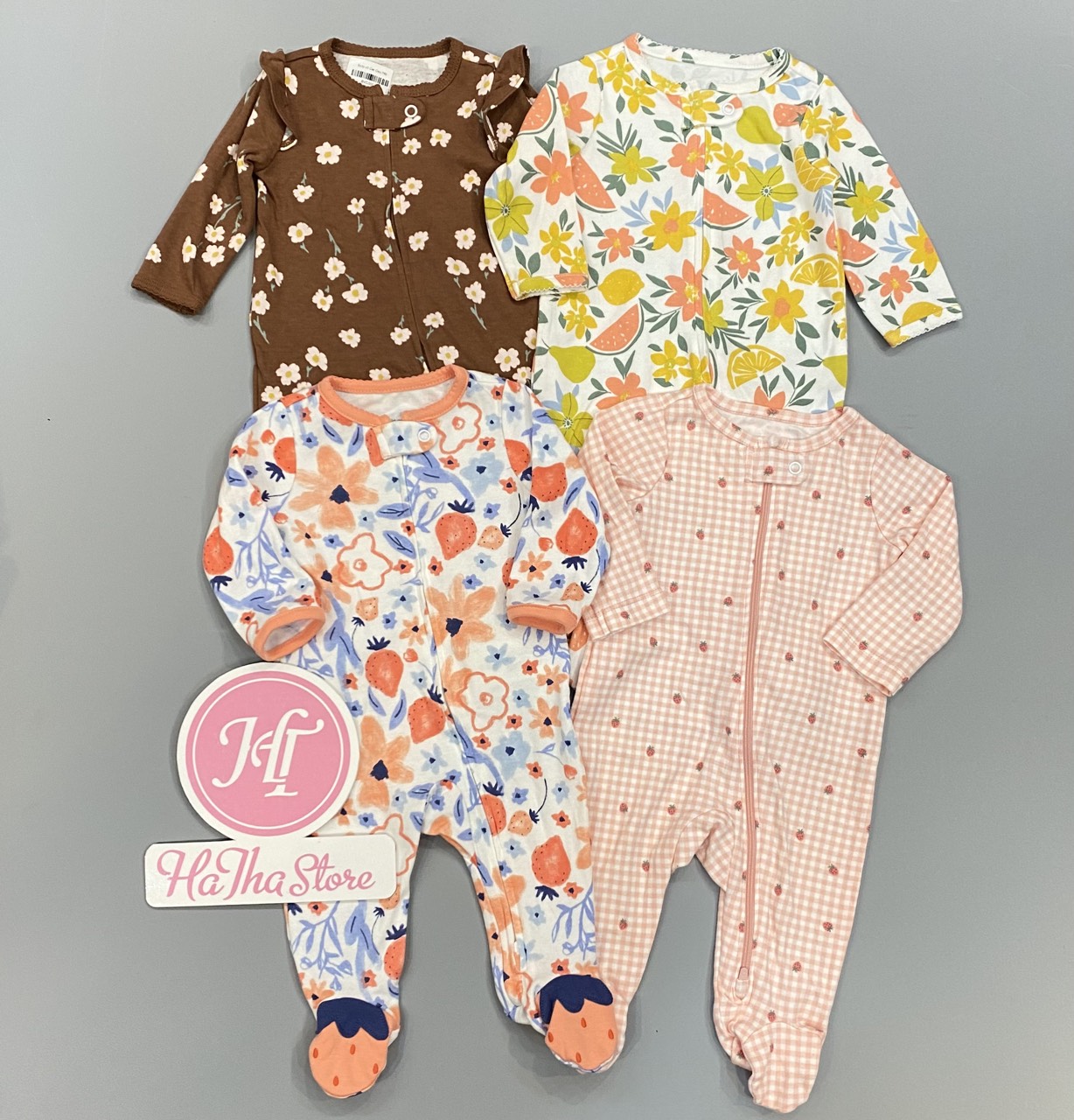 (3-8,5kg) Sleepsuit/ Body vớ C4RTER cho bé gái