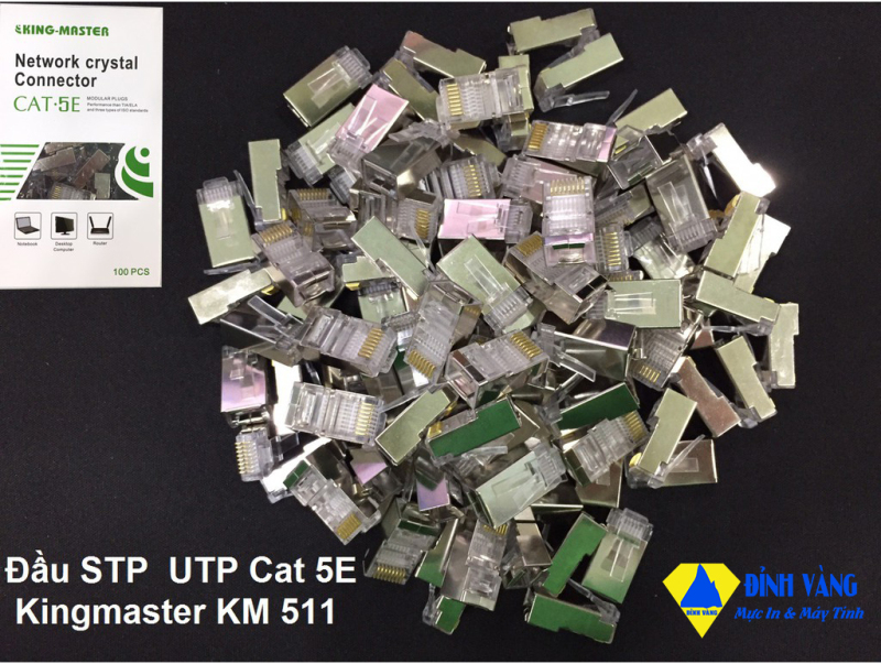 Bảng giá [HCM]Đầu STP UTP Cat 5 Kingmaster KM 511 (100 cái/bịch) Phong Vũ
