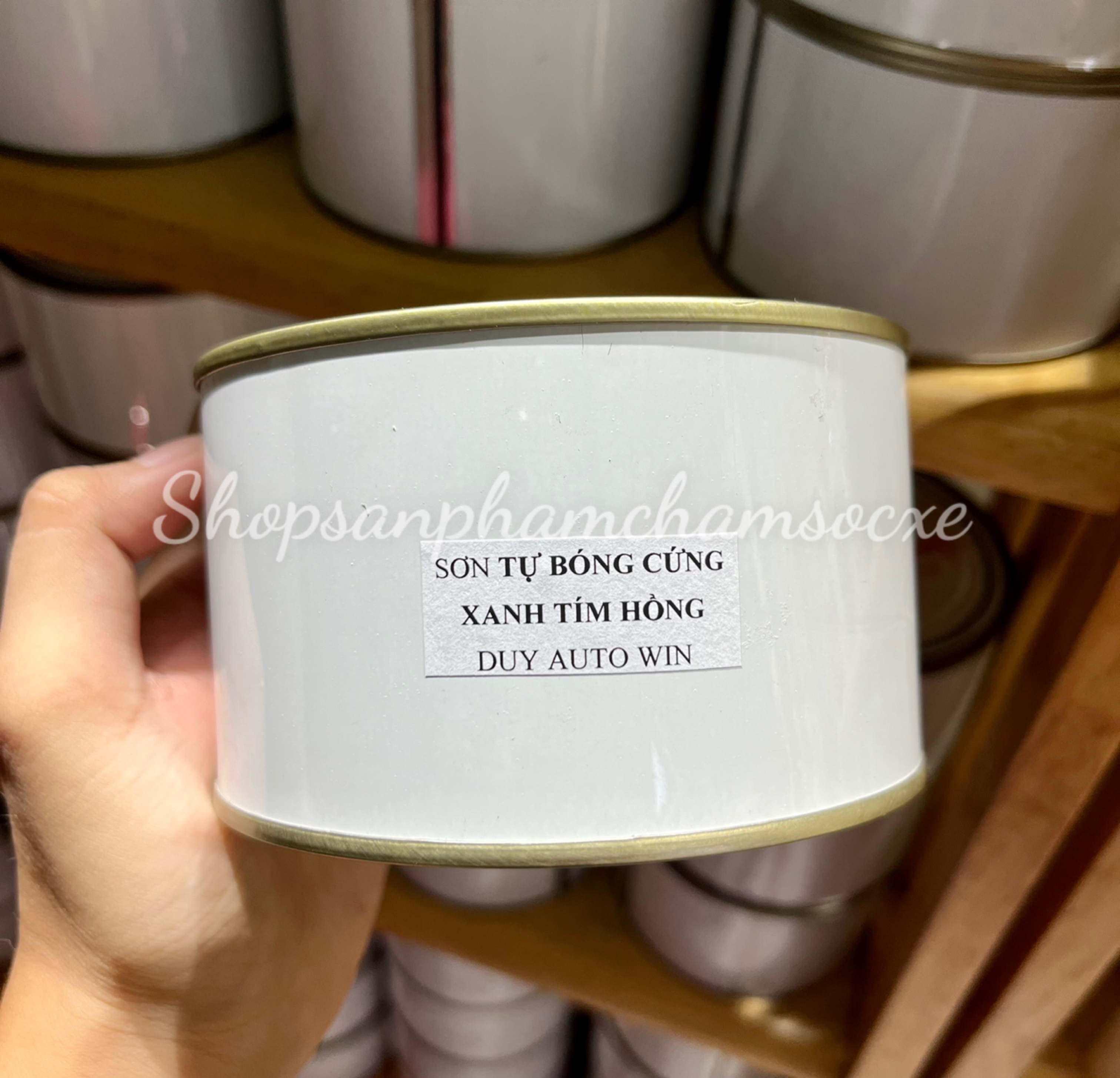 Sơn màu 3D xanh tím hồng tự bóng cứng - Đóng lon 0.5kg và 1kg