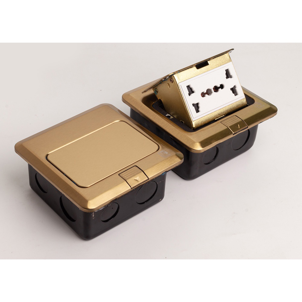 Ổ cắm âm sàn 3 chấu đôi LG-J28T-1
