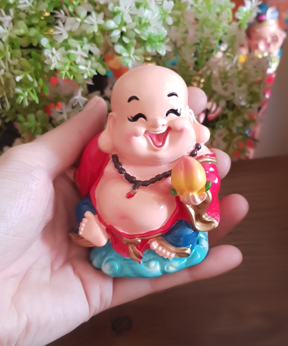 [HCM]TƯỢNG PHẬT DI LẶC CẦM TRÁI ĐÀO 9CM