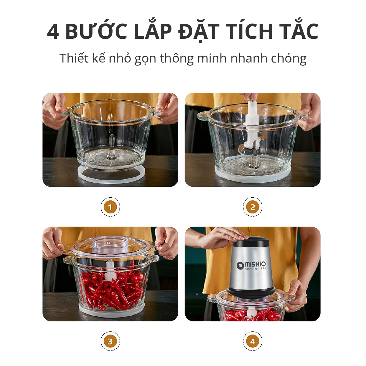 Máy xay đa năng Mishio - Hàng chính hãng