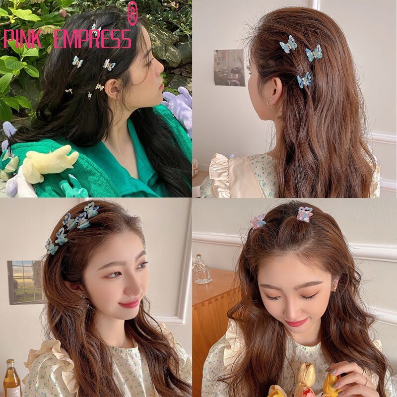 Kẹp Tóc Hình Bướm Acrylic Màu Gradient Thời Trang Hàn Quốc