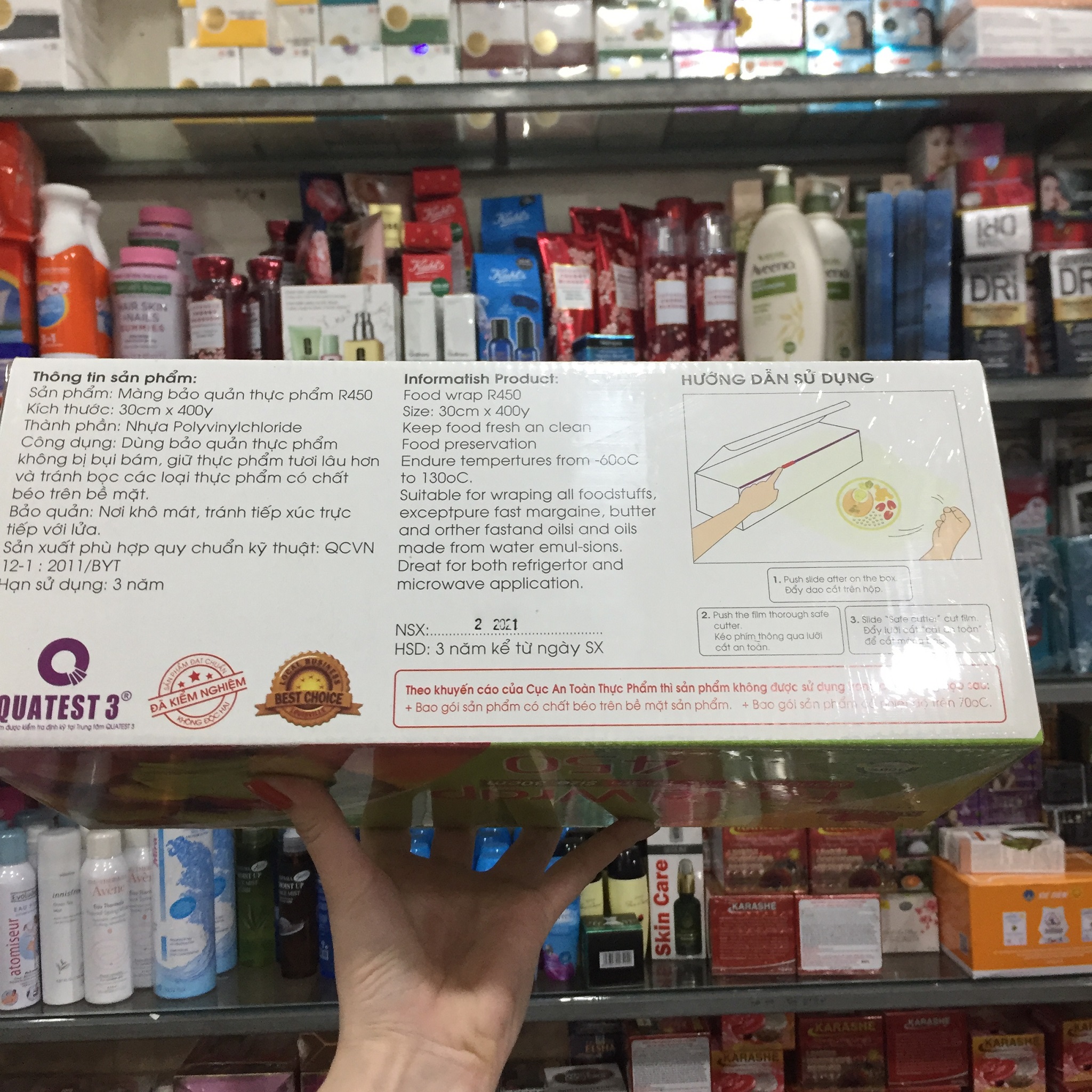 MÀNG BỌC THỰC PHẨM FOOD WRAP 30CM * 450