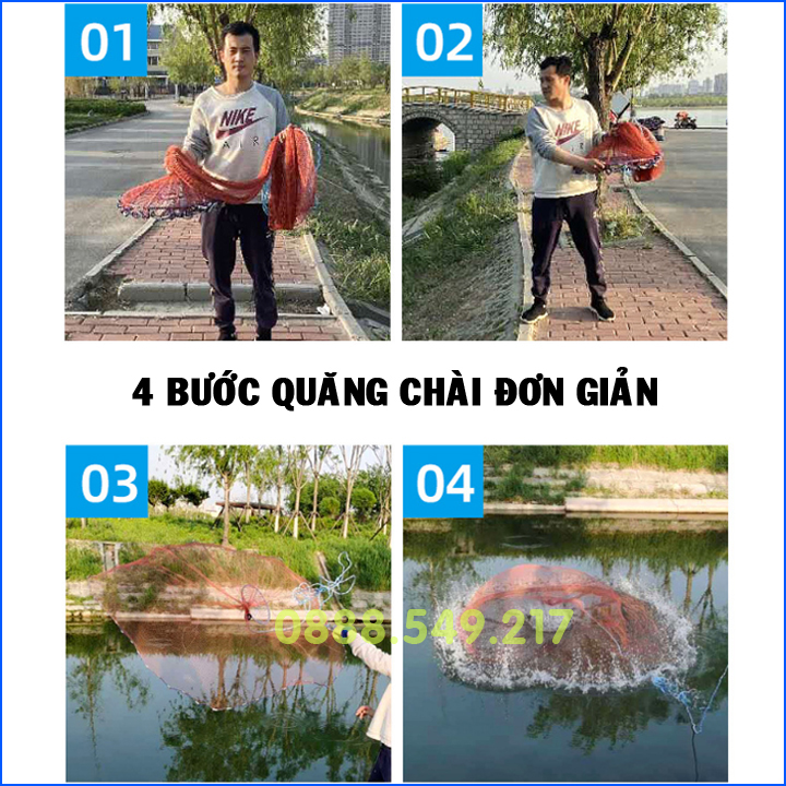 Chài Đánh Cá Đĩa Bay Loại Lớn 6M