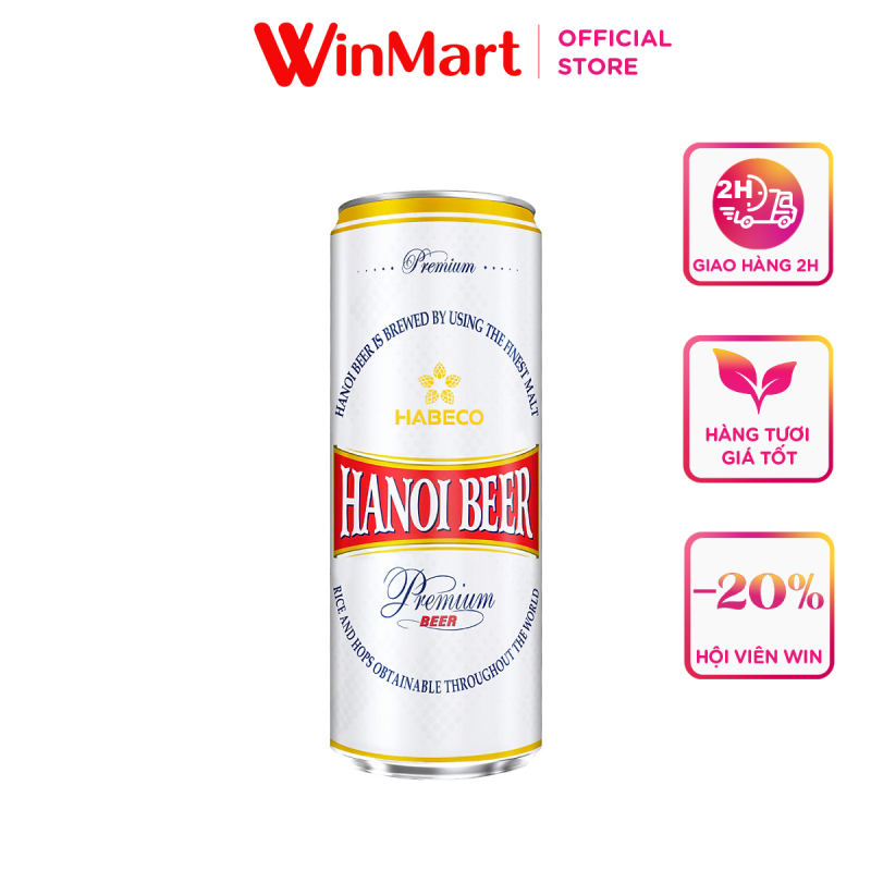 - bia hà nội premium lon sleek 300ml