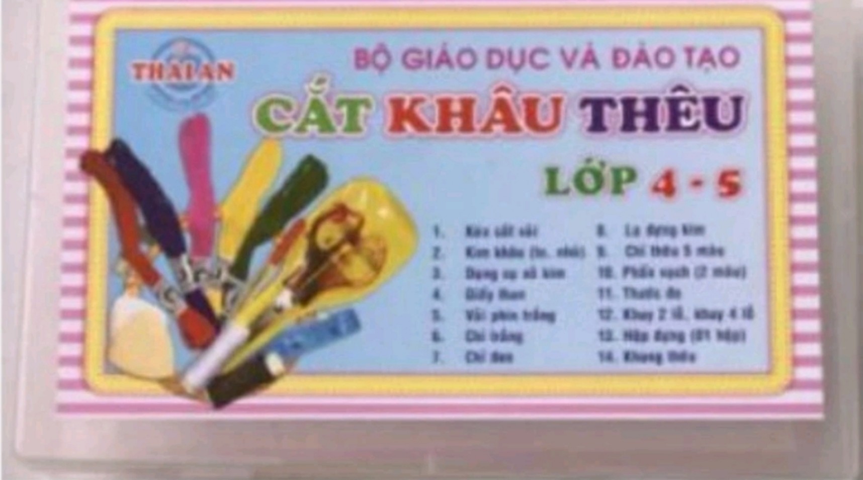 Bộ cắt Thêu lớp 4 và 5