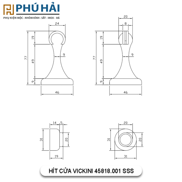 HÍT CỬA VICKINI 45818.001 SSS