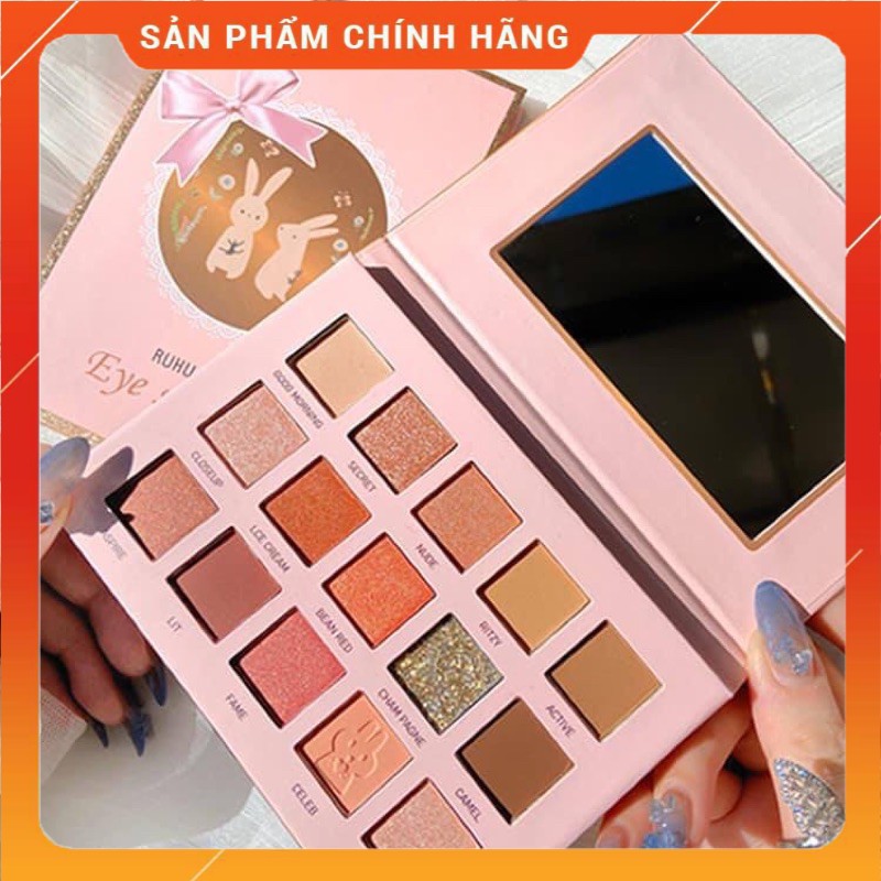Màu Mắt 15 Ô Màu Tiktok Thỏ RUHUATUO Mềm Mịn , Bền Màu, Tone Sang Chảnh