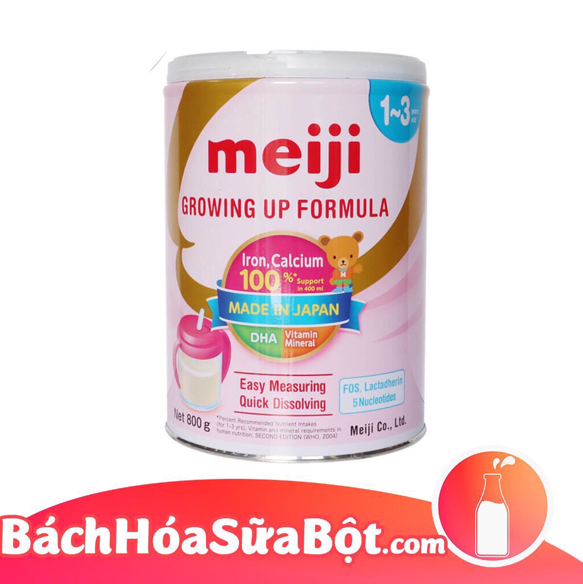 Sữa bột Meiji Growing Up Formula 800g (Dành cho trẻ từ 1 - 3 tuổi)