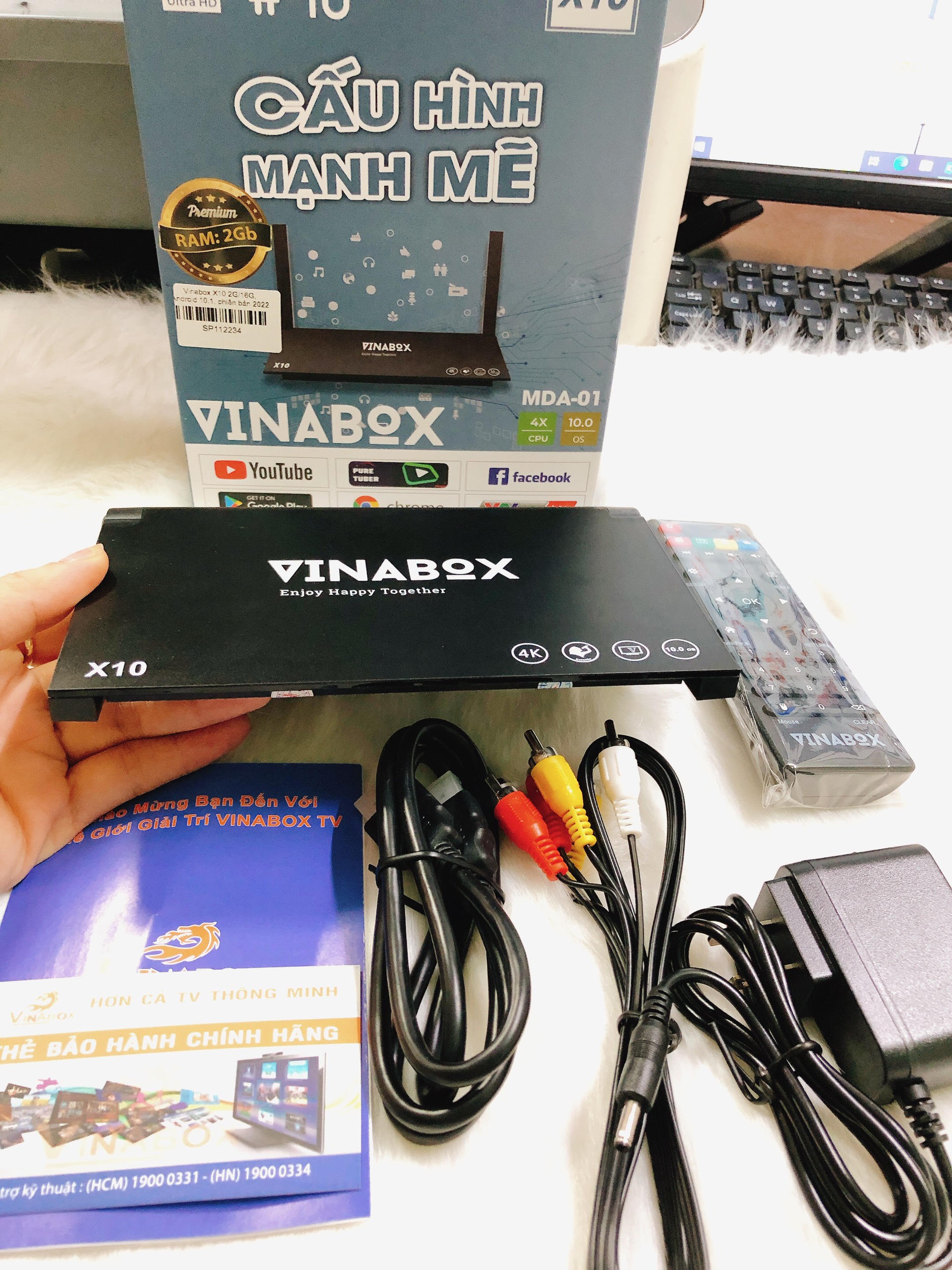 ANDROID VINABOX X10 RAM 4GB Android 10.1, Bluetooth 4.0 - HÀNG CHÍNH HÃNG