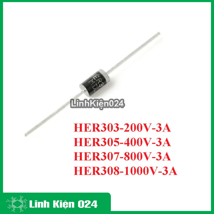 Bộ 5 diode xung her308 1000v 3a
