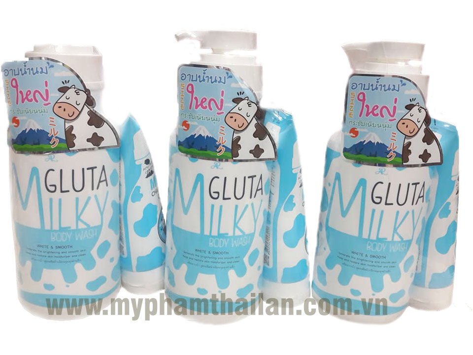 Sữa tắm con bò Gluta Milky Thái Lan 800ml