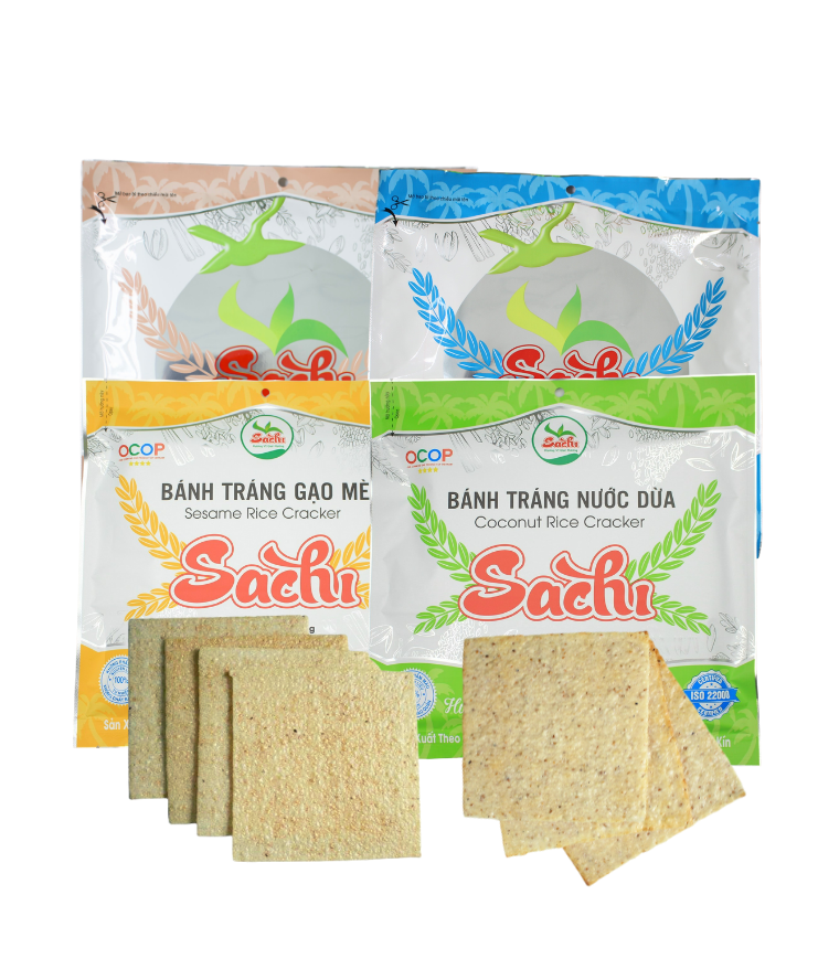 Hộp bánh tráng nước dừa 10 gói