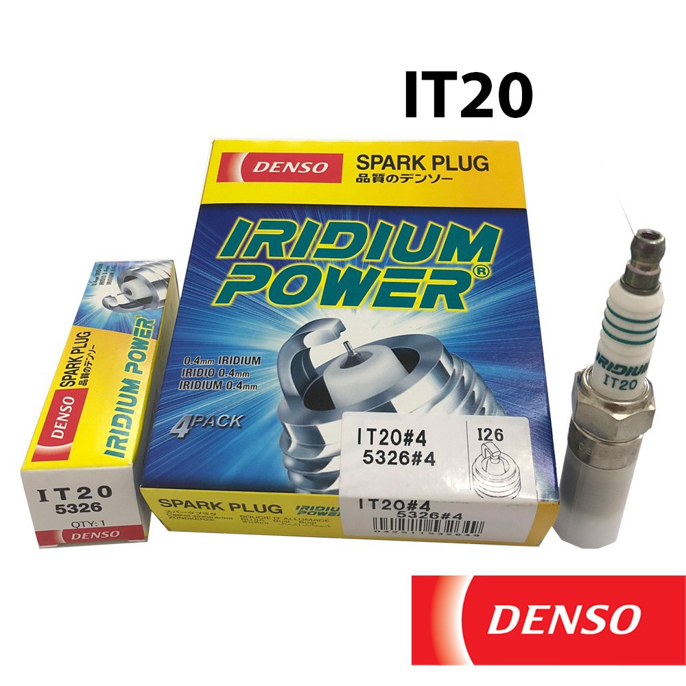 [HCM](Bộ 4 con) Bugi Denso Iridium IT20 Chân Côn Ngắn cho Ford / Mazda (#MONDEO  #ESCAPE 3.0  #ESCALADE #FOCUS...)