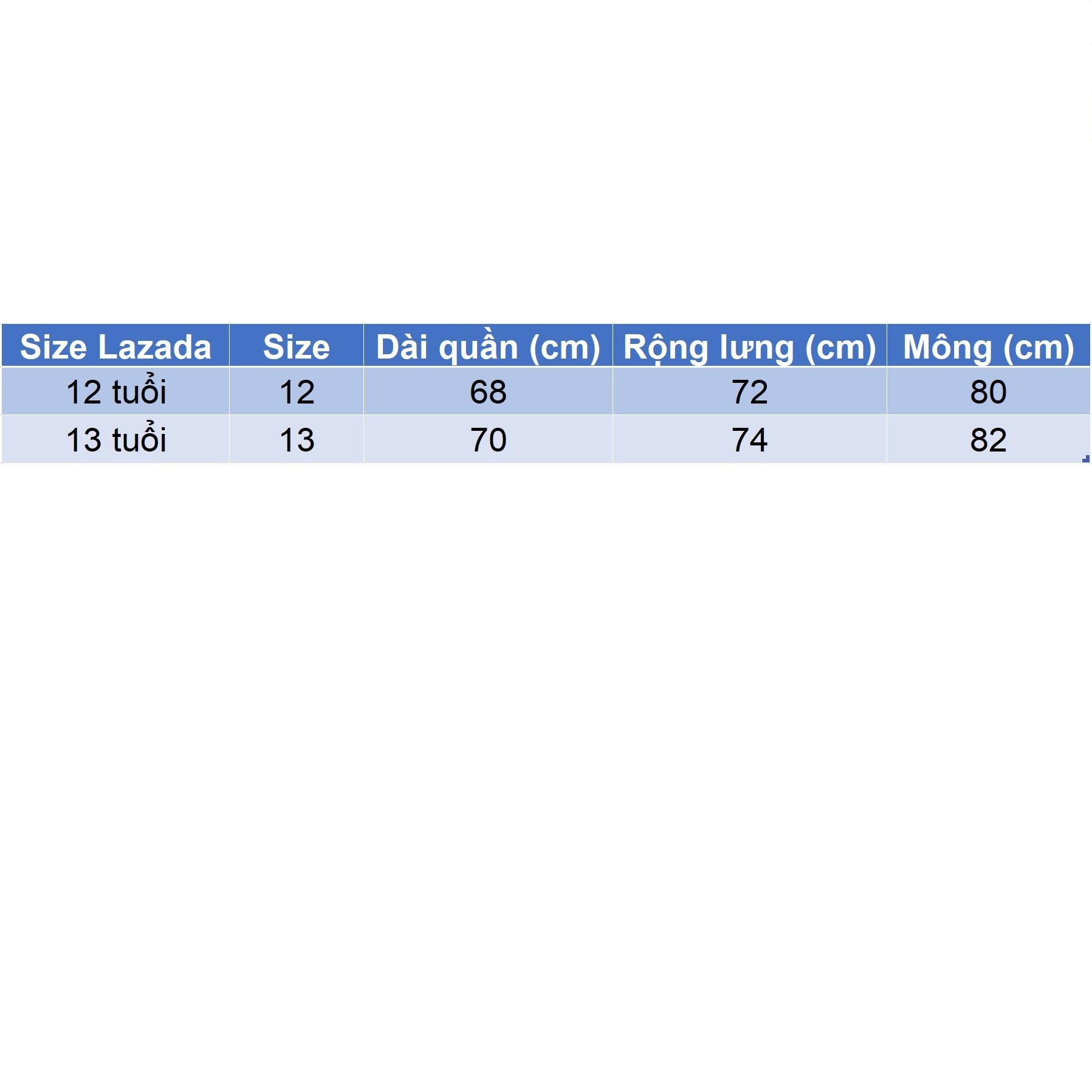 Quần jean dài cho bé trai size đại