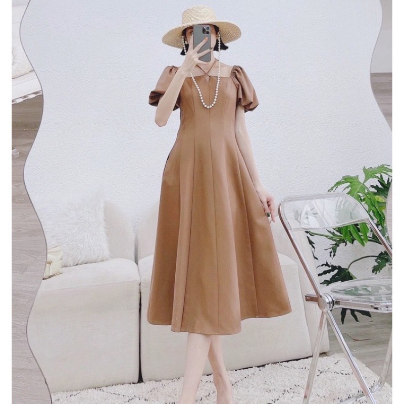 ĐẦM XÒE CHÉO DÂY CỔ (3 màu, có ảnh thật) MS170