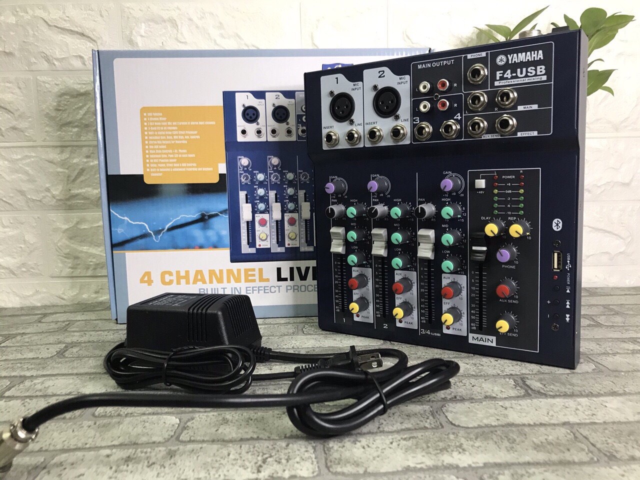 BỘ CHỘN ÂM THANH MIXER F4 USB CÓ BLUETOOTH