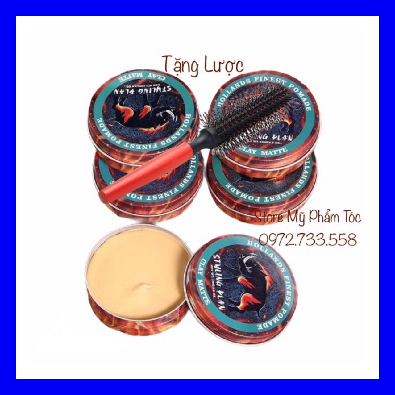Sáp vuốt tóc nam styling plan clay 100g