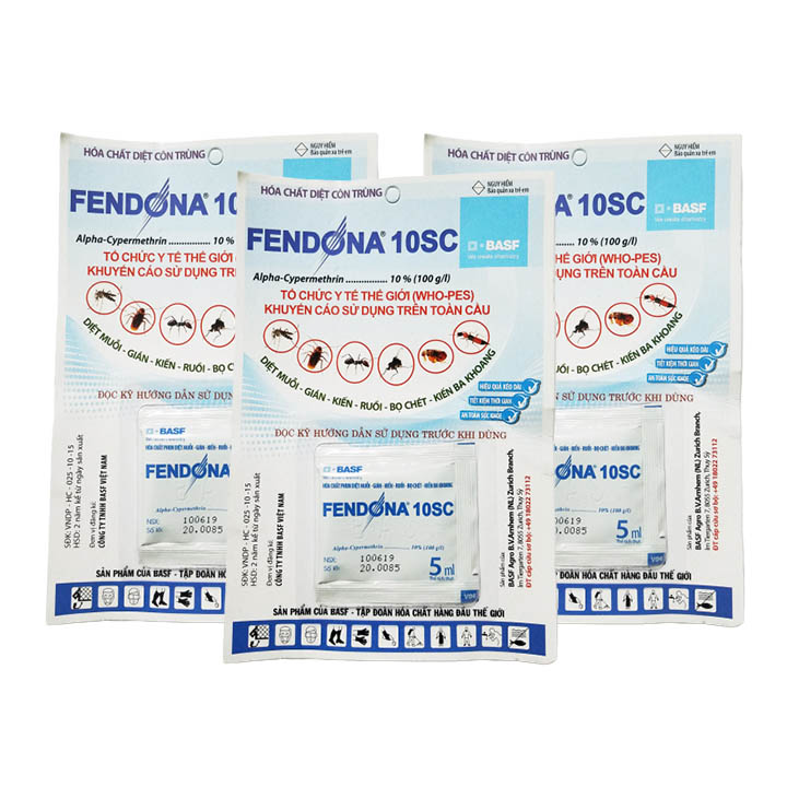 [HCM]Dung dịch diệt kiến gián bọ chét muỗi Fendona 10SC 5ml - COMBO 3 GÓI