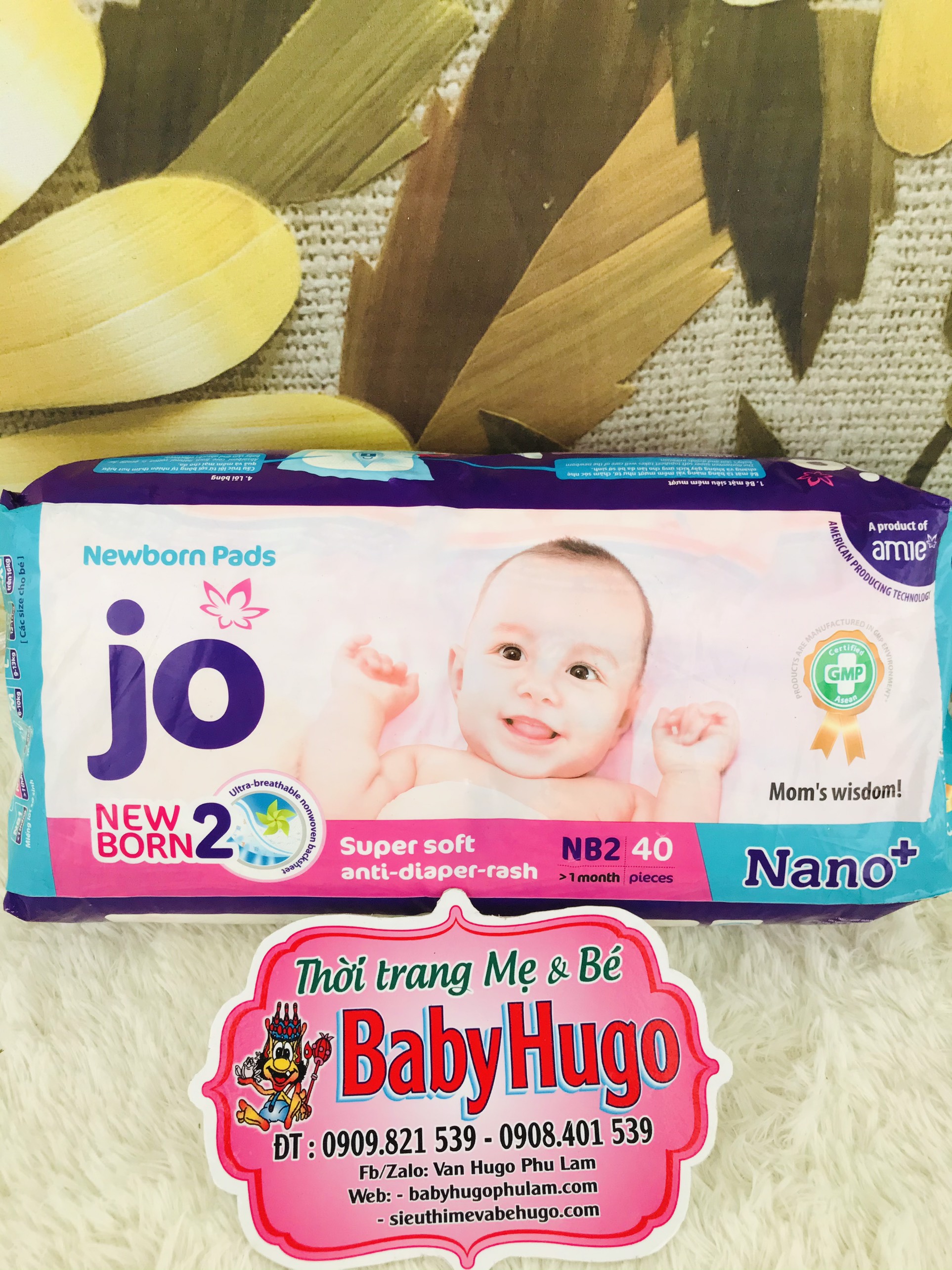 MIẾNG LÓT SƠ SINH JO NB2 40 MIẾNG