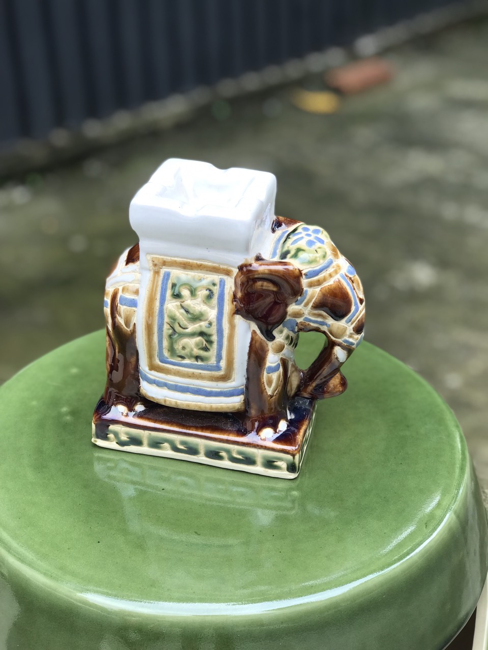 Đôn mini gốm sứ Nam Bộ xưa 17cm