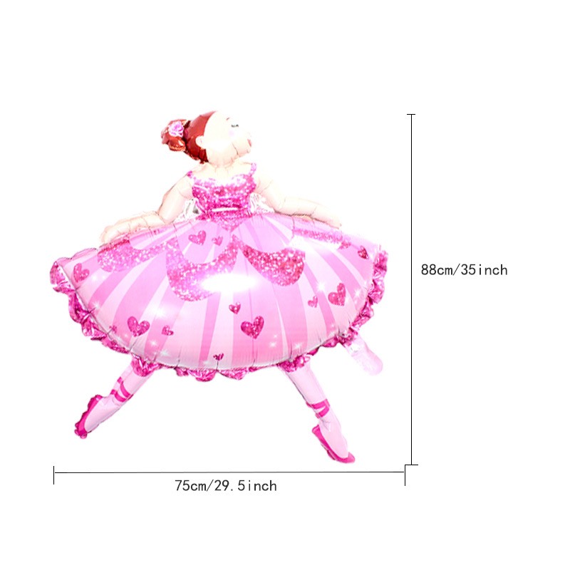 Bóng bay hình công chúa hồng 75cm