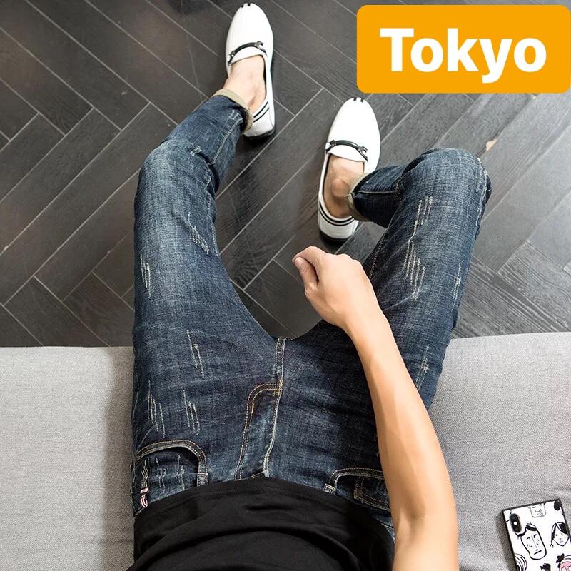 QUẦN JEAN NAM CHẤT BÒ XANH RÊU TRƠN TOYOTA CAO CẤP CJ-17 - TOKYO FASHION