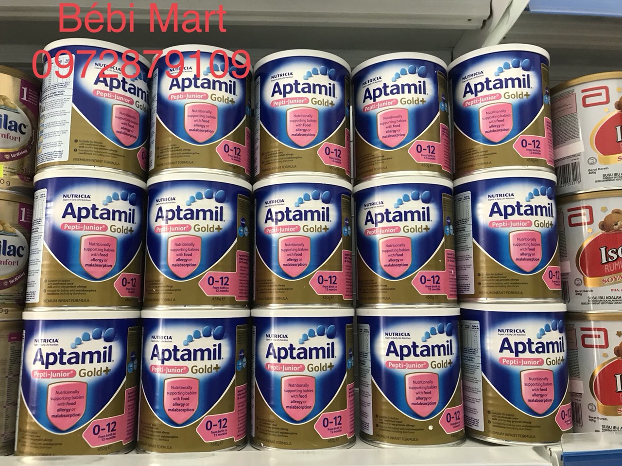 Sữa Aptamil Pepti junior Gold+ của Úc 450g (cho trẻ dị ứng đạm sữa bò 0-12 tháng)