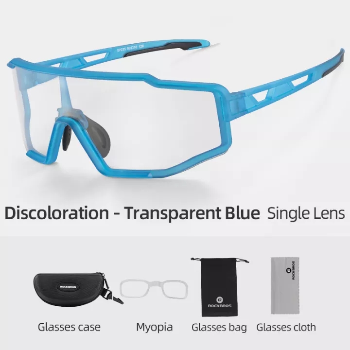 ROCKBROS Photochromic Polarized Sunglasses New All-in-One Full Frame Cycling Glasses TR Ultra-light Waterproof Ultra-Clear PC/TAC Outdoor Sports Goggles Cycling Equipment