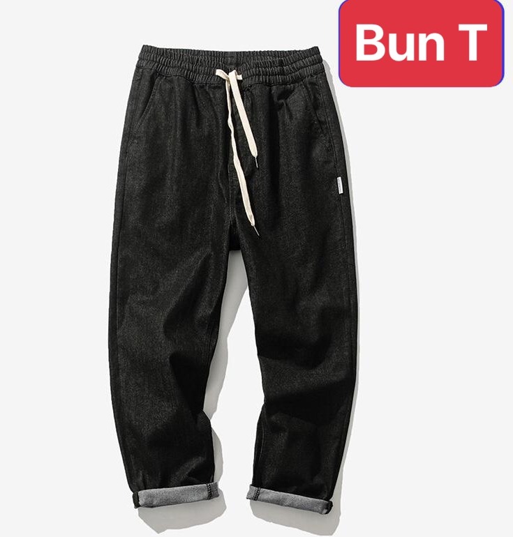 QUẦN BAGGY JEAN NAM CHẤT BÒ ĐEN ỐNG RỘNG DÀI LƯNG THUN CẠP CHUN XÌ TEEN HÈ NHẬT BẢN HOT TREND 2023 DB-41 - TRANG BUN FASHION
