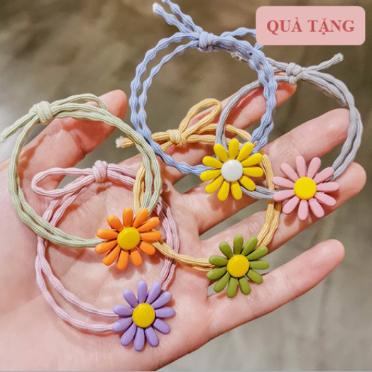 [ Qùa tặng]  - Dây cột tóc hoa cúc Thời trang xin xắn nhiều màu