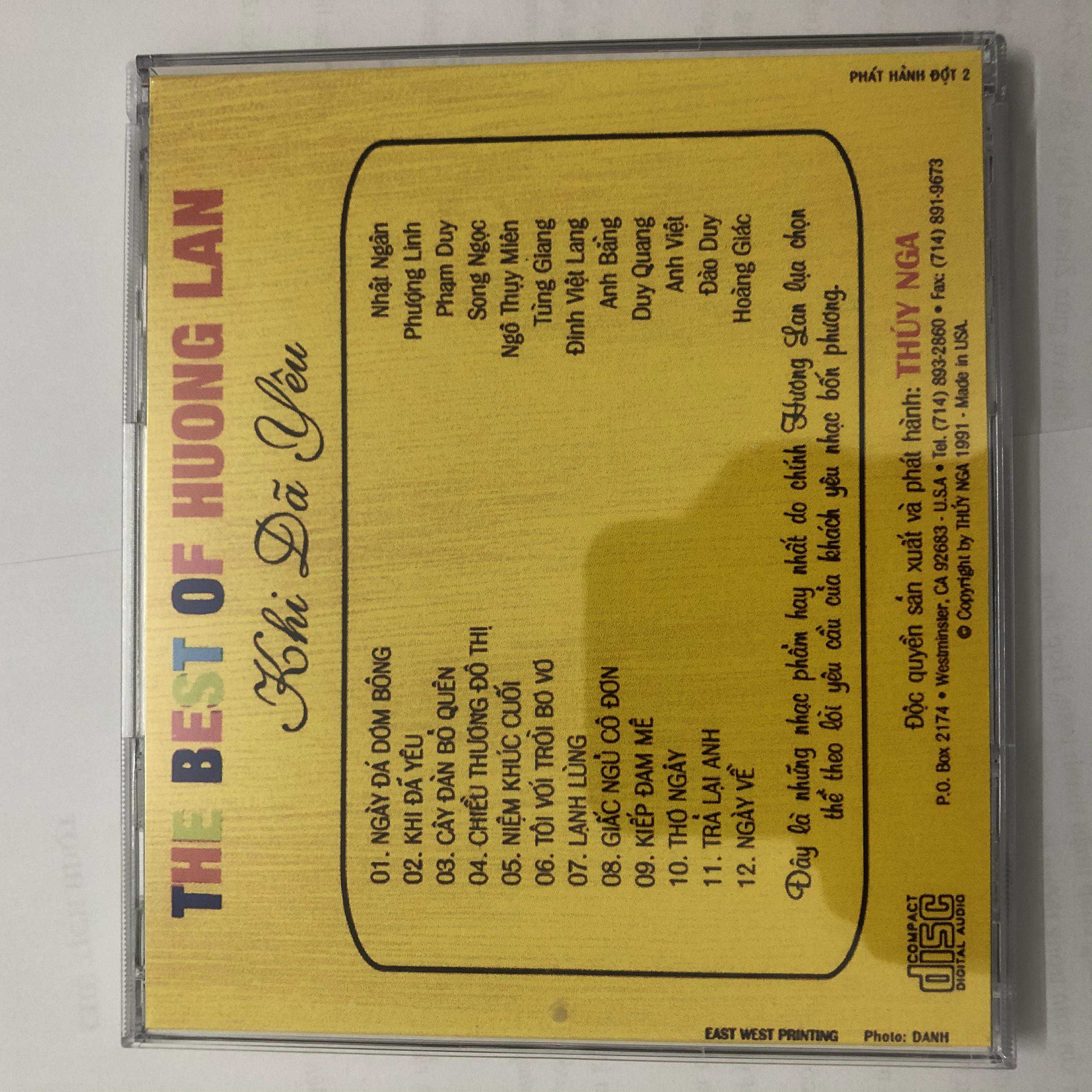 [HCM]Thúy Nga CD : The Best Hương Lan - Khi Đã Yêu