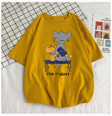 [HCM]áo thun cặp đôi áo thun UNISEX phông rộng tay lỡ tom&jery