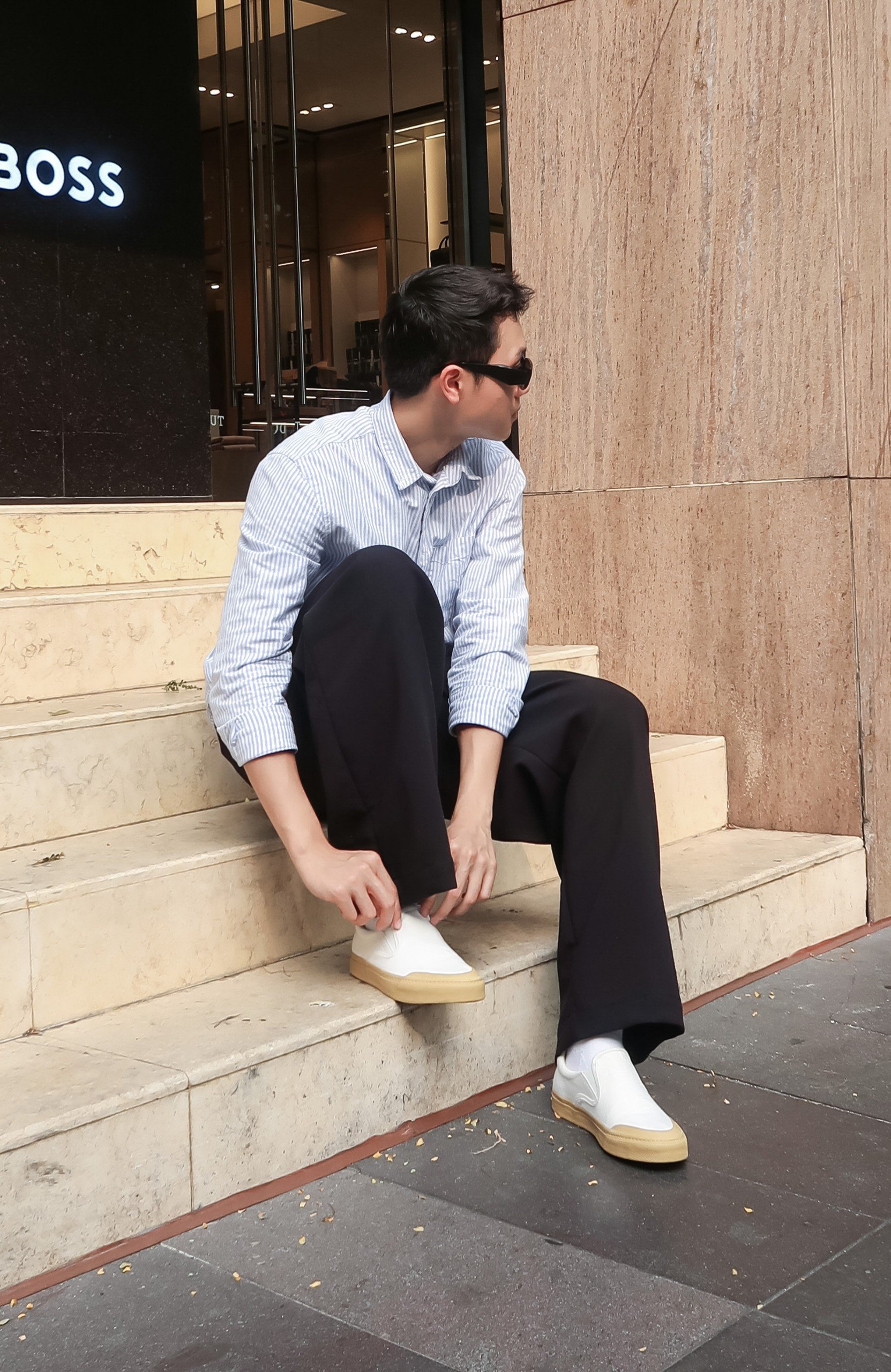 Giày Lười Sneaker Da Nam DINCOX DC20 White Đơn Giản, Lịch Lãm Dincox