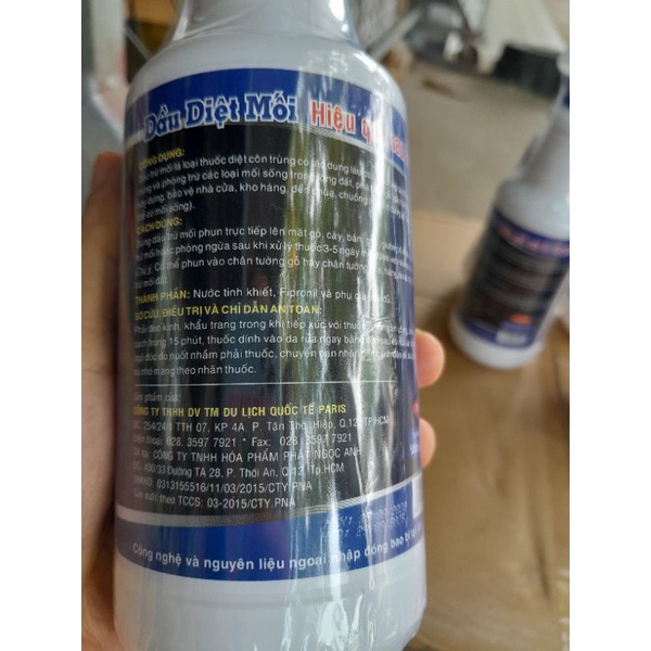 Thuốc diệt mối mọt tận gốc chai 500ml