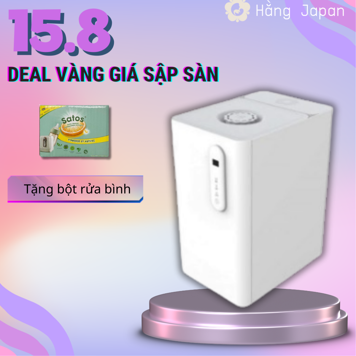 Máy rửa bình sữa Agii 02 đa năng 3in1 - Rửa bình, tiệt trùng hơi nước UVC, sấy khô - Bảo hành 12 tháng