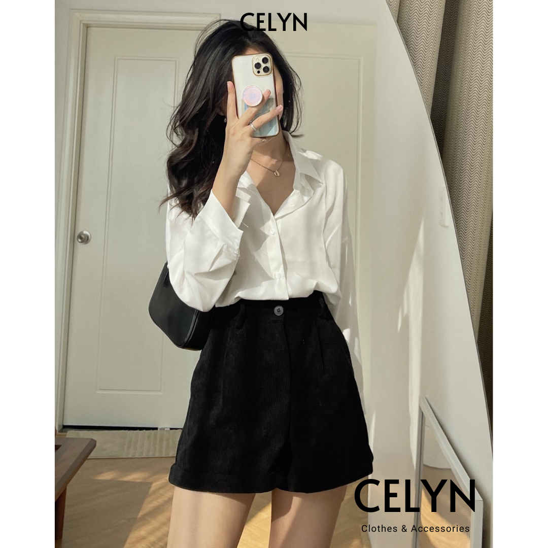 Áo Sơmi basic oversized Celyn Clothes
