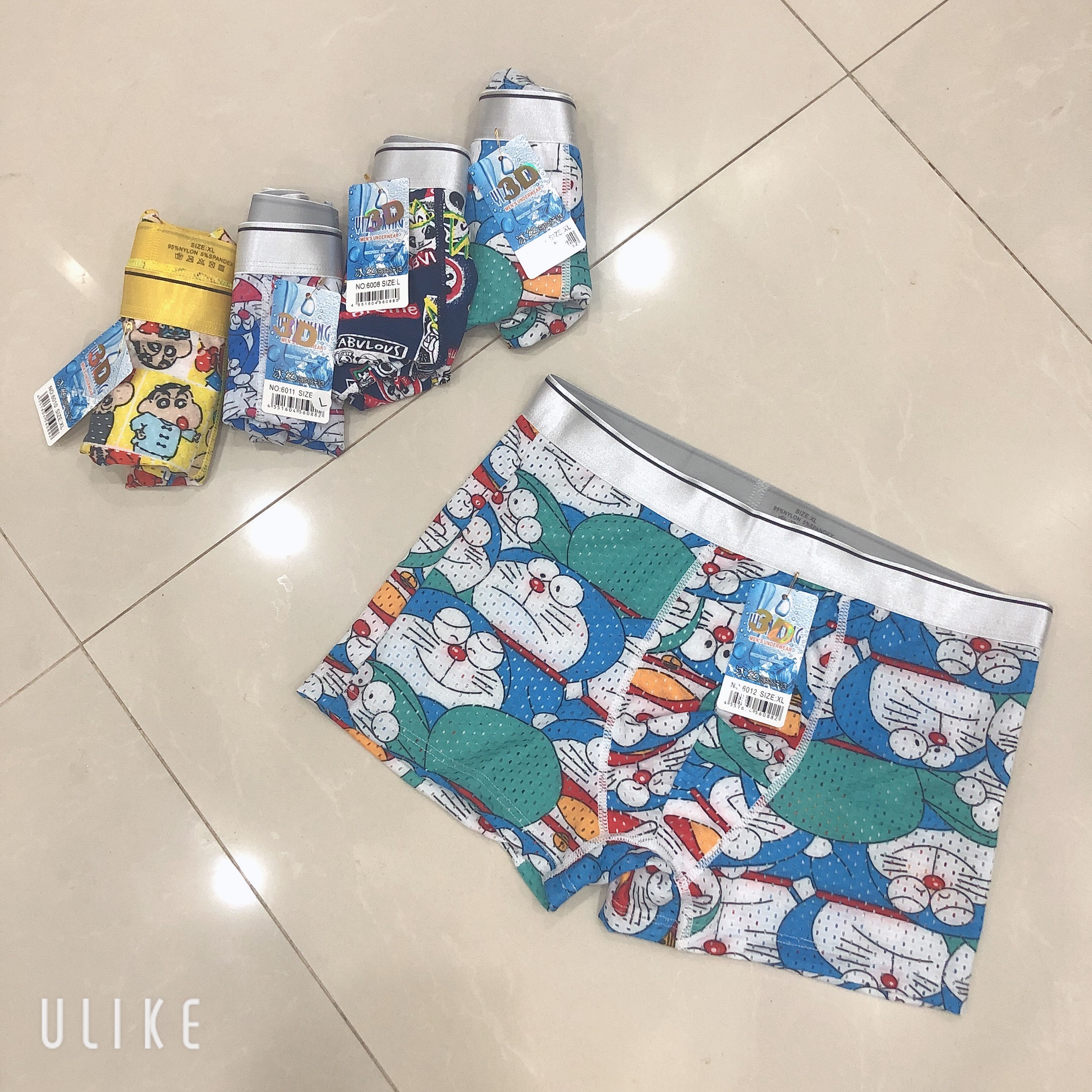 COMBO 4 Chiếc SỊP ĐÙI IN HÌNH 3D Cao Cấp (Cạp Lụa)
