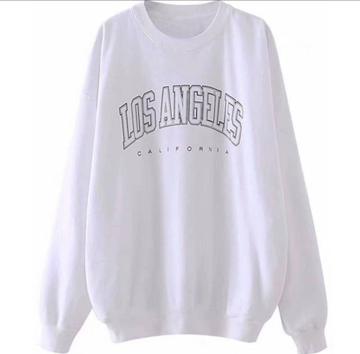 Áo nỉ sweater in chữ tiếng anh los angeles