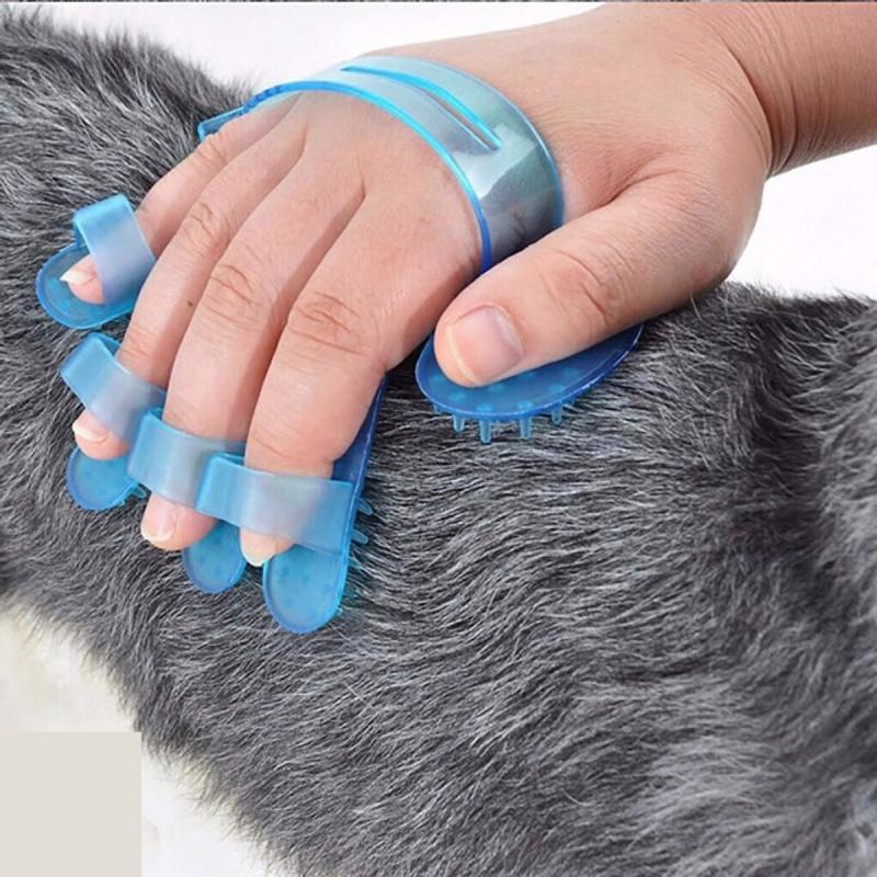 HCM- GĂNG TAY TẮM CHO CHÓ MÈO, (Màu ngẫu nhiên) găng tay nhựa có gai mát xa