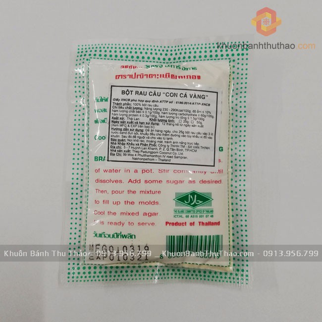 Bột rau câu con cá vàng Thái Lan 25g | 50g