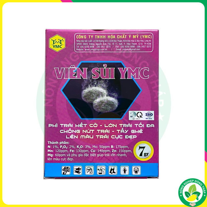 [COMBO 2 VIÊN] VIÊN SỦI YMC – Phì Trái Hết Cỡ, Lớn Trái Tối Đa, Chống Nứt Trái, Tẩy Ghẻ, Lên Màu Trái Cực Đẹp (Viên 7gr)