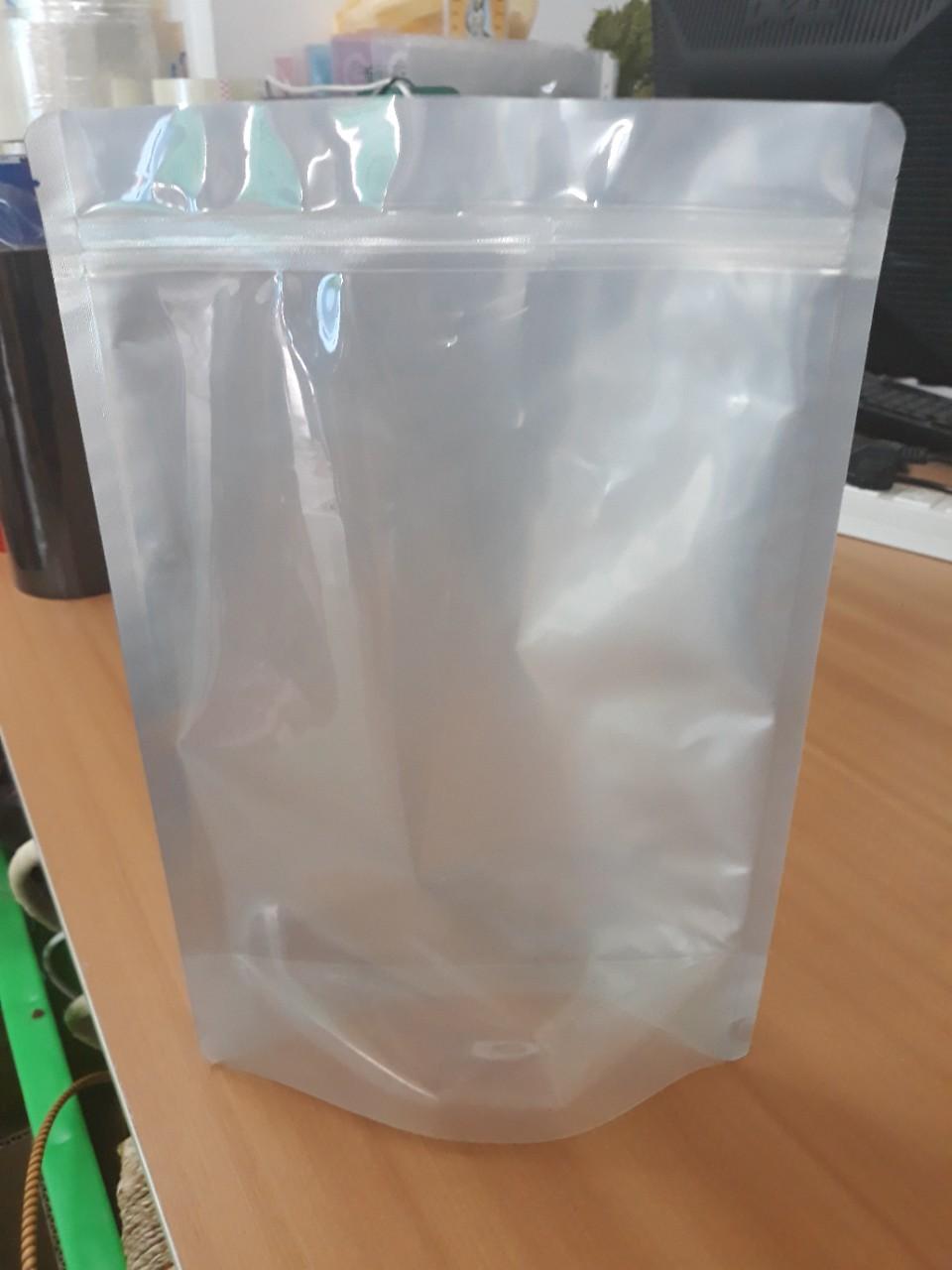 Túi zip 1 mặt bạc 1 mặt trong ( TÚI ZIPPER ĐÁY ĐỨNG, TÚI TRÀ SỮA)